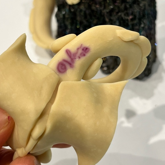 Set of 2 Polymer Clay Dragons, handmade collectible figurines - Picture 9 of 11